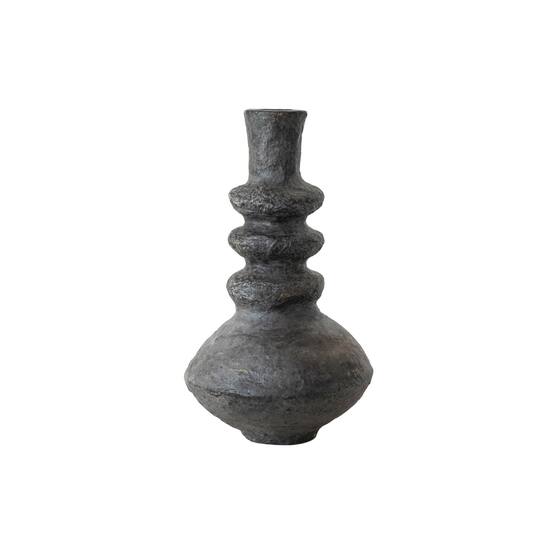 Hello Honey® 17" Black & Gold Tall Decorative Handmade Paper Mache Vase